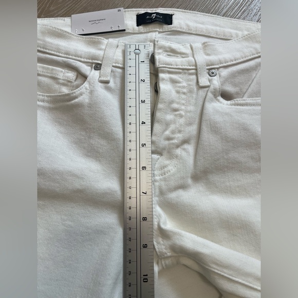 7 For All Mankind White Crop Josefina Jeans size 25 - Picture 7 of 12